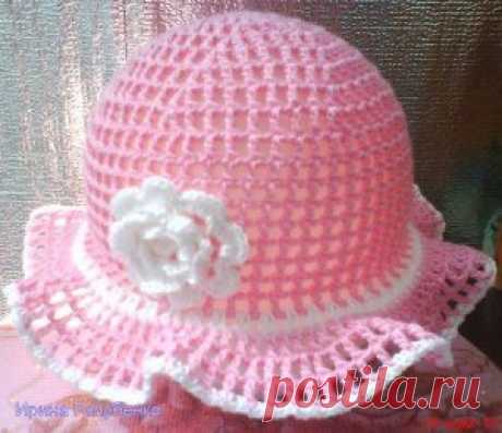 Детская панамка крючком схема. Схема летней панамки крючком