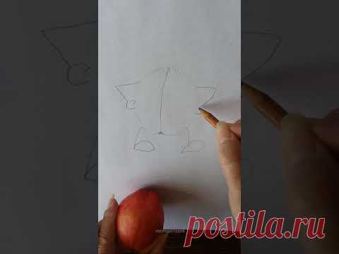 Котик помогает рисовать - YouTube