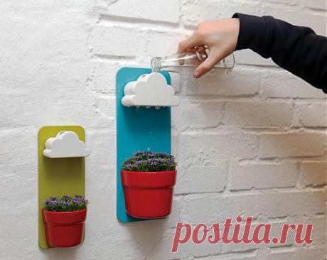 Очаровательный цветочный горшок Rainy Pot с дождиком | Handmadeidea