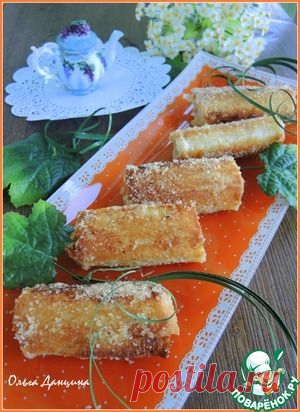 Гренки-роллы на завтрак - кулинарный рецепт