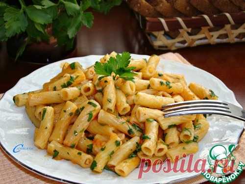 Макароны, тушенные в сковороде - кулинарный рецепт