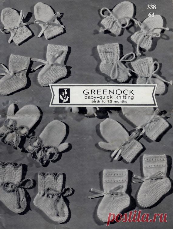 Baby Bootees and Mittens 6 Different styles in Qk 8 ply yarn for Ages 1 to 12 months  - PDF of Vintage Knitting Patterns Baby Bootees and Mittens 6 Different styles in Qk 8 ply yarn for Ages 1 to 12 months - PDF of Vintage Knitting Patterns   U.S. YARN EQUIVALENT Please check the tension/gauge provided in the listing against yarn label: 3ply = Super fine Sock. Baby or fingering 4ply = Fine sports weight yarn DK/QK = Light D.K./Light Worsted/ 8ply ARAN = Medium Worsted /10p...