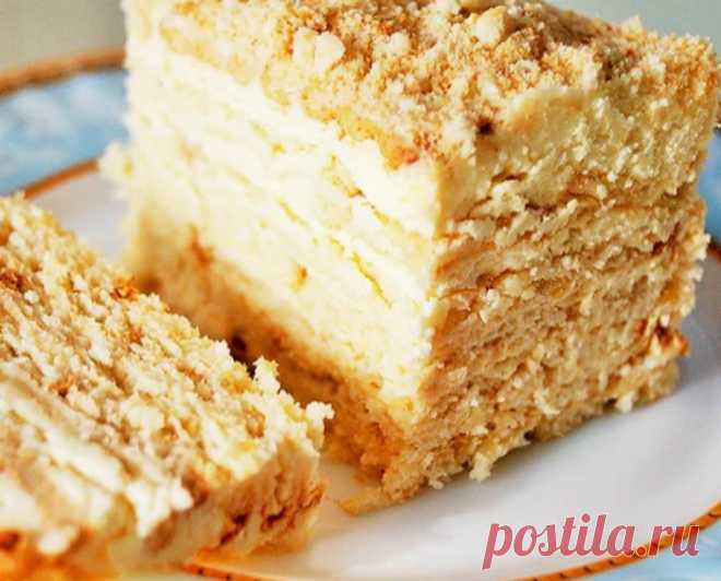 Нежный и тающий во рту торт без выпечки от Вкусняшек