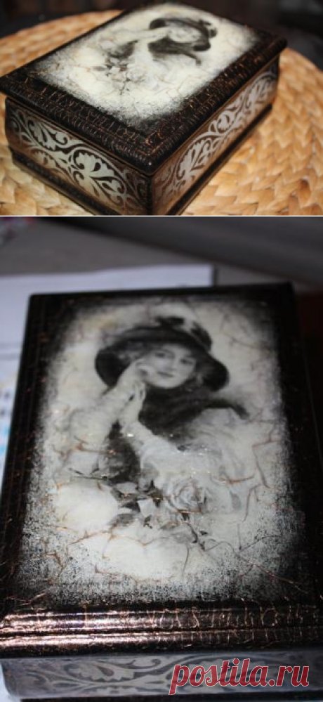 Декупаж - Сайт любителей декупажа - DCPG.RU | Шкатулка в стиле &quot;Ретро&quot;