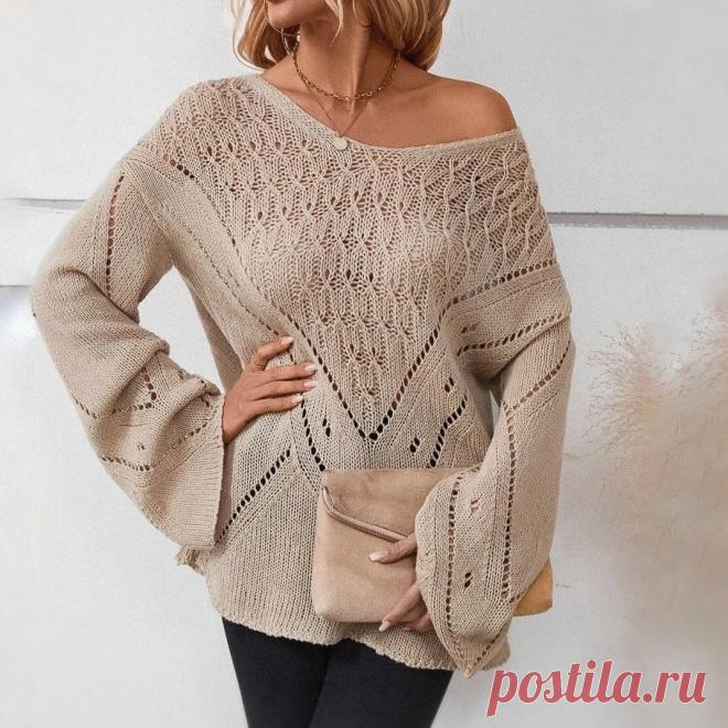 Стройнящая фигуру треугольная кокетка: 5 идей для вязания | Вяжем вместе! | Дзен