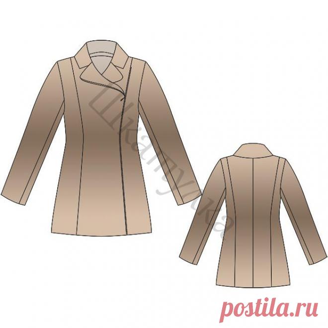 Выкройка пальто с косой застежкой | Шкатулка