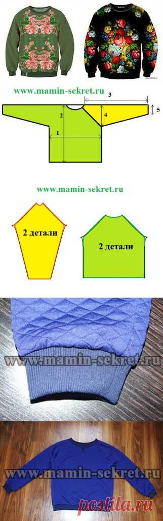 Как сшить толстовку или свитшот. простая выкройка