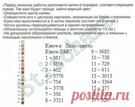 Вышивка «Лицо-цветы»