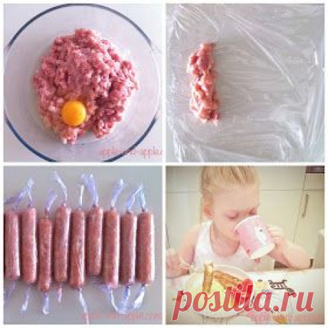 сосиски своими руками, детские сосиски своими руками, детские сосиски, куриные колбаски, сосиски для детей, сосиски для детей рецепт
