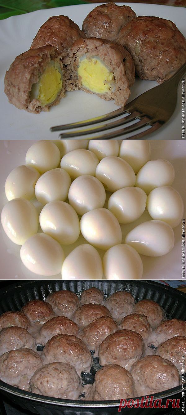 Мини зразы с перепелиными яйцами / Рецепты с фото
