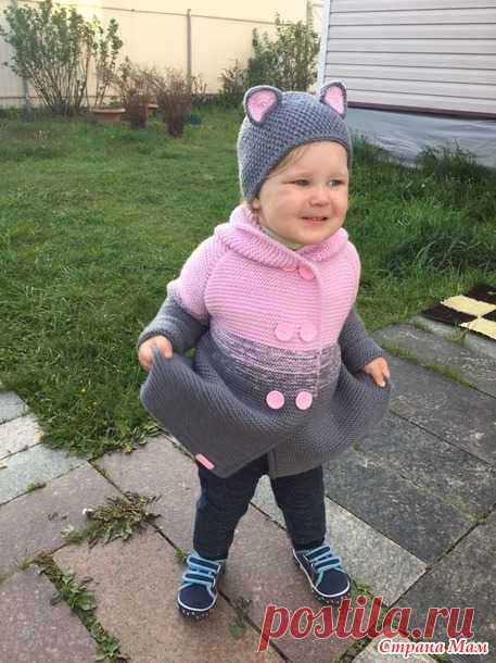 Кардиганы для Вареньки и Софьюшки (серо-розовые платочкой, градиентом). - Вязание - Страна Мам