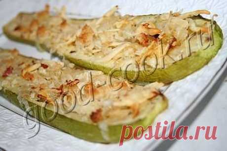 Хорошая кухня - запеченные кабачки с сырной корочкой. Кулинарная книга рецептов. Салаты, выпечка.