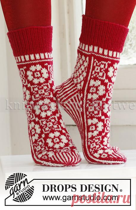 Жаккардовые носки спицами на knitweek.ru