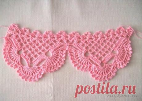 Красивая кайма вязаная крючком
схема по ссылке: https://ru4kami.ru/vyazhem-uzory/716-kayma-kryuchkom.html