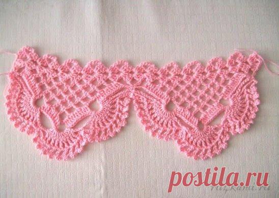 Красивая кайма вязаная крючком
схема по ссылке:     http://ru4kami.ru/vyazhem-uzory/716-kayma-kryuchkom.html