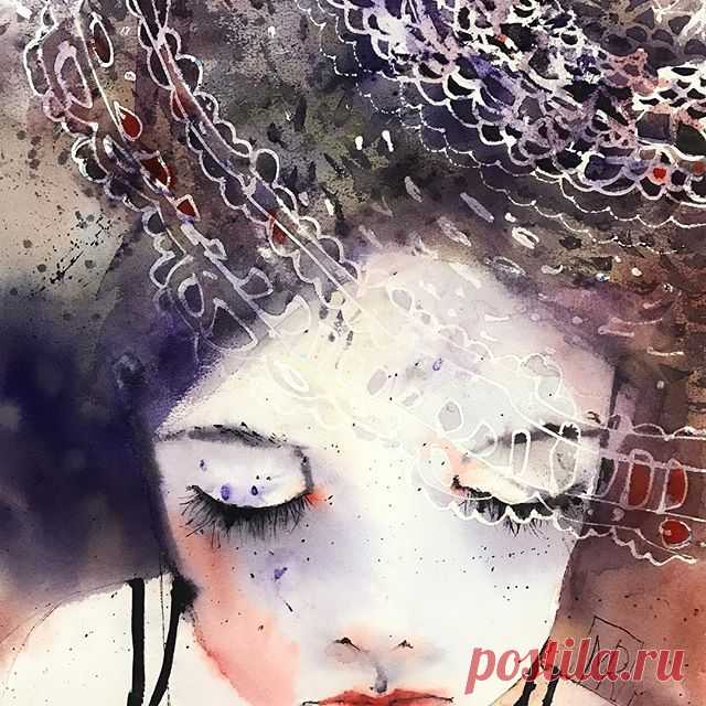 #скетчнаночь 
#кружева #ресницы 
#арт #акварель #процесс #рисую #рисунок #рисуюакварелью #рисуюкаждыйдень #художник #скетч 
#art #artist #artwork #art_skarb #art_we_inspire #aquarelle #princess #process_of_creativity #sketch #topcreator #vsco #vscoart #vscorussia #lashes