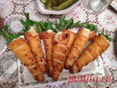 Трубочки-морковки : Закуски и бутерброды