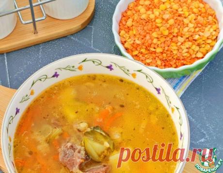 Чечевичный суп с солёными огурцами – кулинарный рецепт