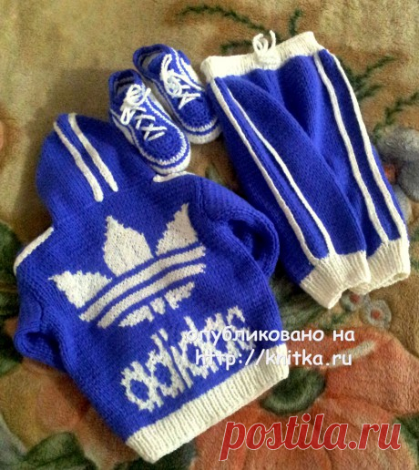 ШИКАРНЫЙ вязаный детский костюм Adidas. Работа Валентины, Вязание для детей