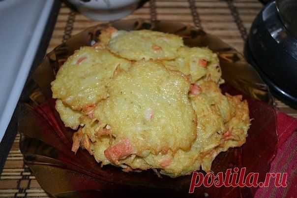 Драники с крабовыми палочками
