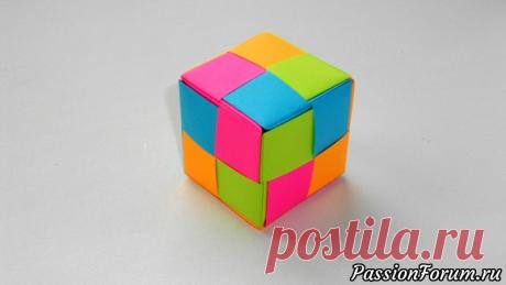Оригами кубик рубик из бумаги Mitsunobu Sonobe | Оригами