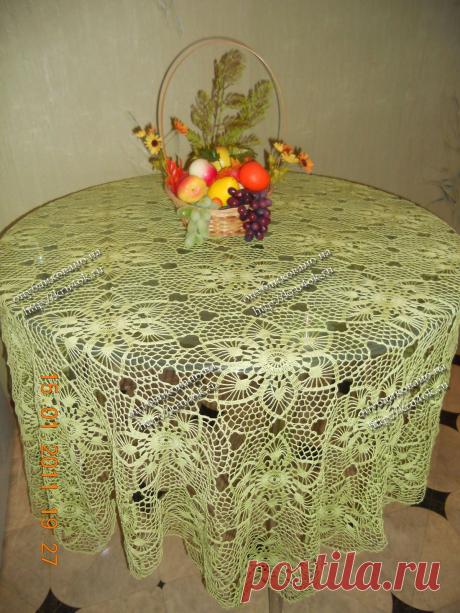 Вязаная крючком скатерть - вязание крючком на kru4ok.ru