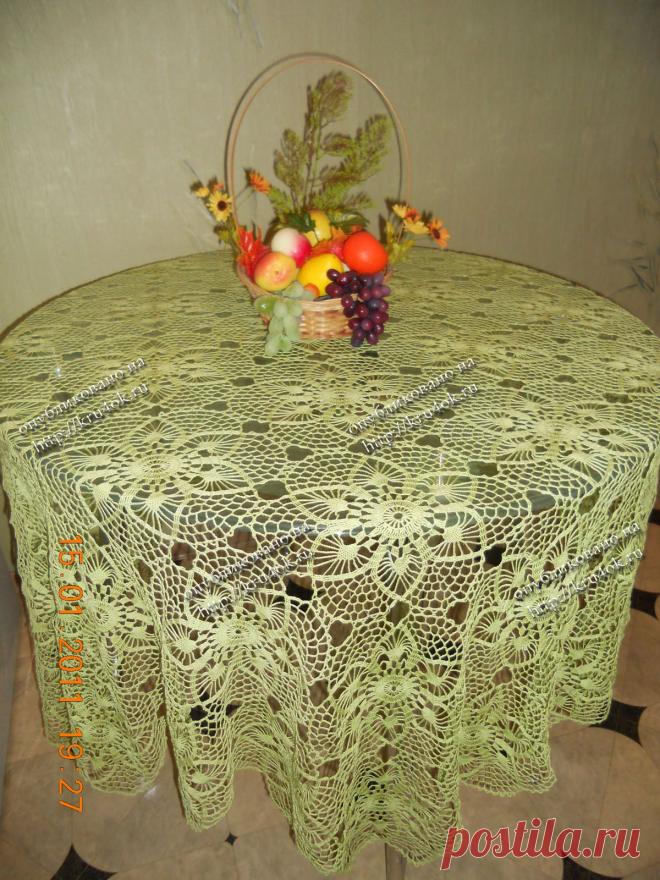 Вязаная крючком скатерть - вязание крючком на kru4ok.ru
