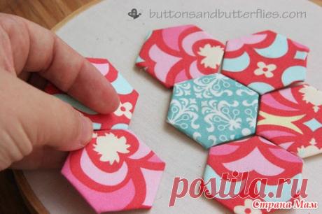 Пэчворк на бумажном шаблоне МК