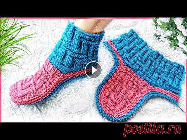 Домашние следки спицами. УЗОР "ЗИГЗАГ".Простые тапочки без швов на подошве. В этом видео я покажу как связать Следки спицами.Подробный мастер класс. Легко и просто .Свяжет даже начинающая вязальщица. Пряжа- Ализе лана голд.Спи...