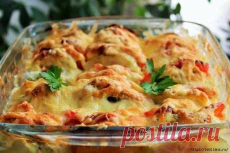 Запеканка с курицей и кабачками