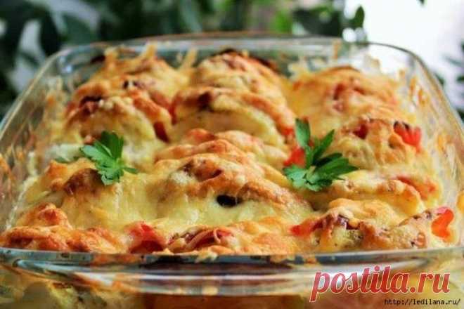 Запеканка с курицей и кабачками