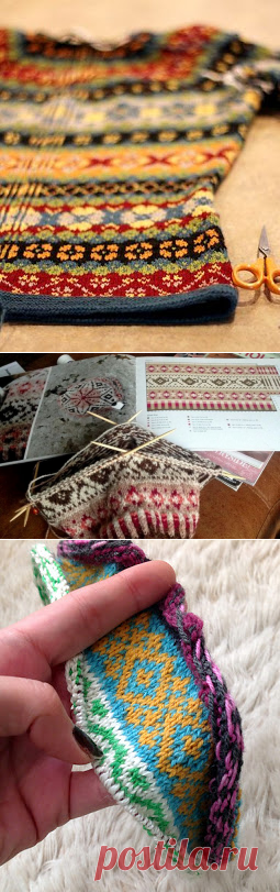 "Вязание в стиле Fair isle: снуды, шарфы, шапки..." (подборка + схемы)