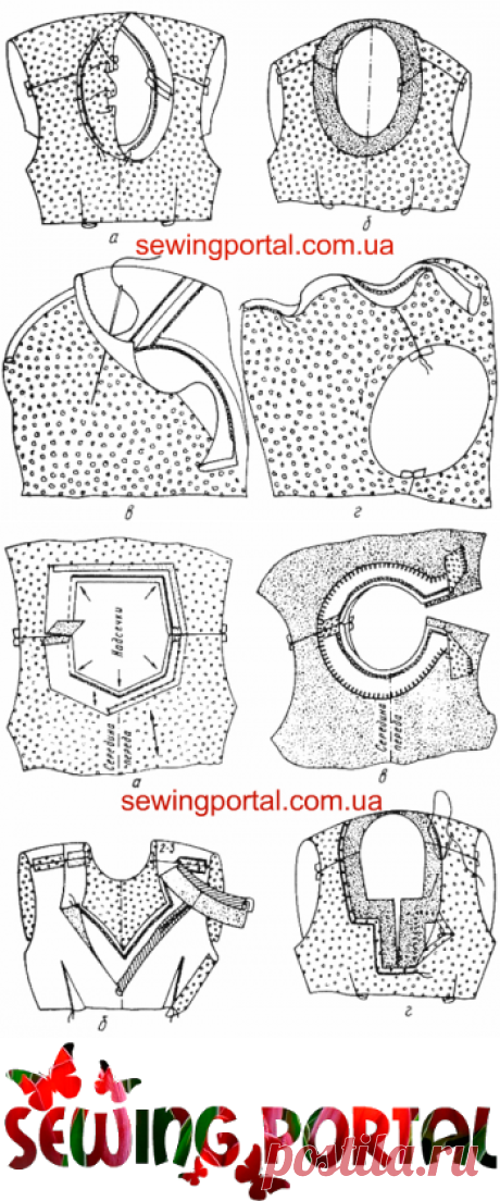 Обработка горловины подкройной обтачкой. Видео | Sewing Portal