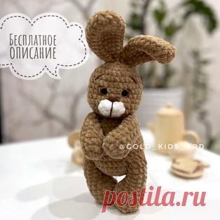 Зайка Малышка амигуруми. Схемы и описания для вязания игрушек крючком! Бесплатный мастер-класс от Лидии Дёминой @gold_kids_krd по вязанию плюшевой зайки по имени Малышка. Высота вязаной крючком игрушки примерно 28 см. Для…