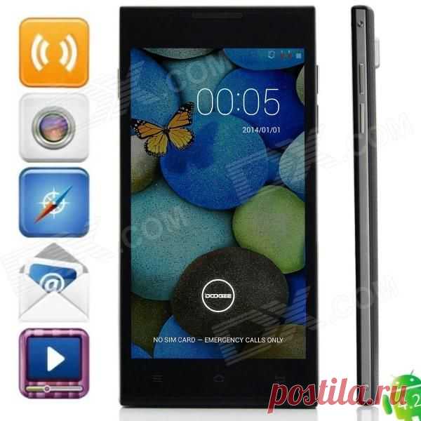 Купить DOOGEE TURBO DG2014 MTK6582 Четырехъядерные процессоры смартфон ж / 5,0 "- Черный - Бесплатная доставка - DealExtreme