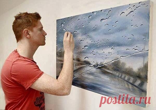 Художник, который рисует дождь: неординарная живопись Грегори Тилкера — Сделай сам, идеи для творчества - DIY Ideas