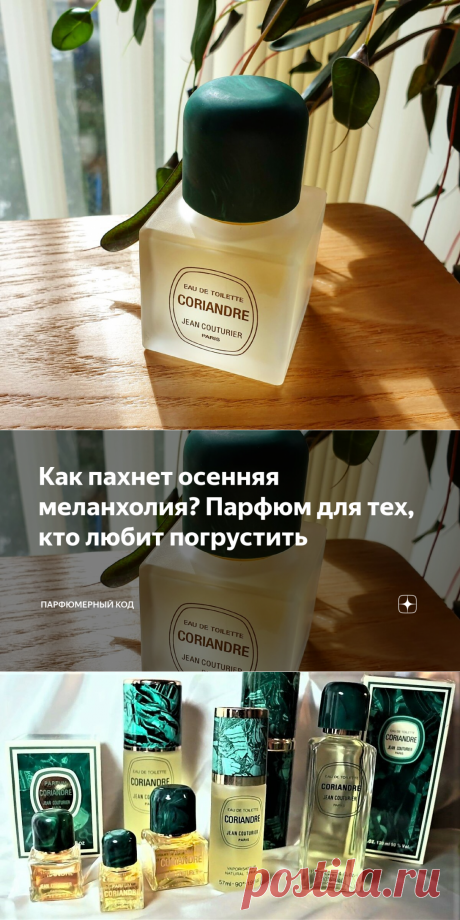 Как пахнет осенняя меланхолия? Парфюм для тех, кто любит погрустить | Парфюмерный код | Яндекс Дзен