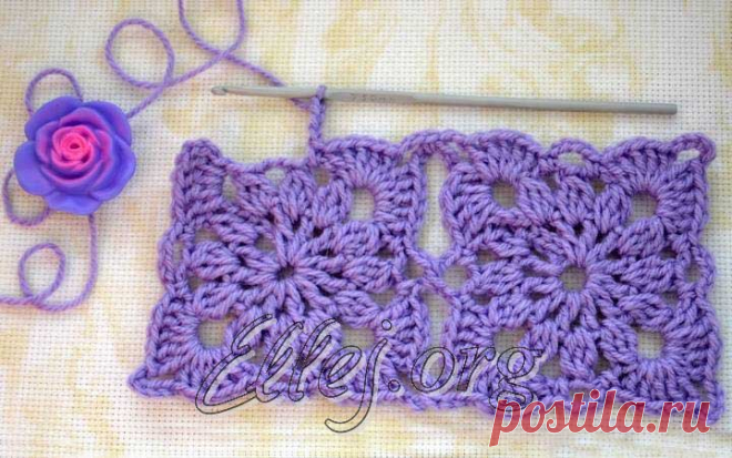 Безотрывное вязание квадратных мотивов | Crochet by Ellej | Crochet by Ellej | Вязание крючком от Елены Кожухарь