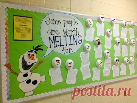 Some people are worth melting for! Melting snowman creative writing, cute Frozen / Olaf bulletin board Some people are worth melting for  Melting snowman creative writing  cute Frozen   Olaf bulletin board