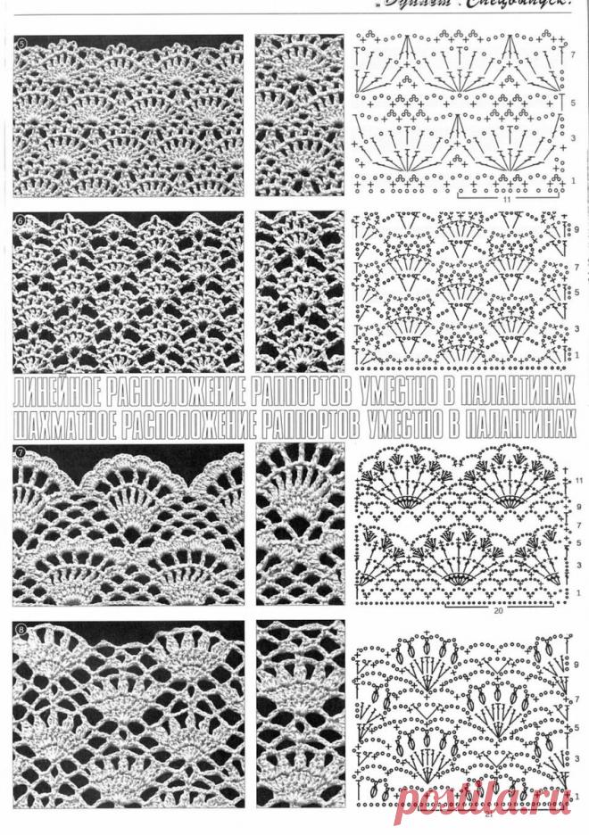 Ажурные узоры крючком! | Вяжем, лепим, творим, малюем) | Яндекс Дзен