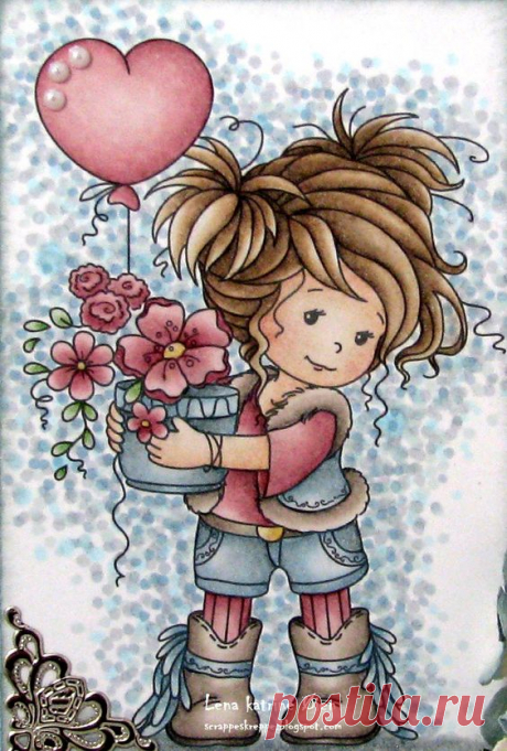 Hiya! I while ago I got this absolutely adorable digi at Club Tiets - Kaarten Maken Met Tiets! This cutie is called "Amy", and are made by the amazing artist Sylvia Zet - exclusively for Club…
