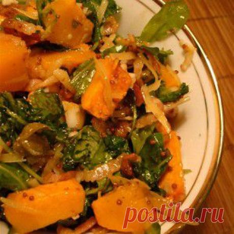 Салат из тыквы с рукколой и беконом рецепт – салаты