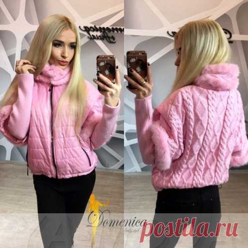 Короткая курточка с вязкой на спине