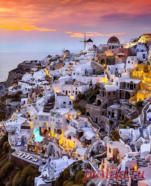 Заход солнца, #Санторини@discoverygroup