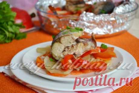 Скумбрия с овощами в фольге в духовке: рецепт с фото