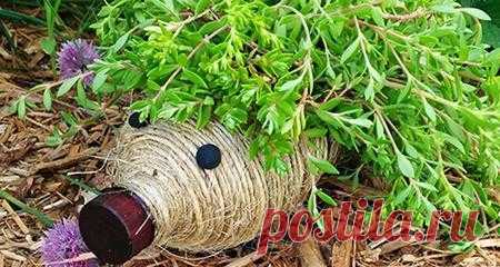 Ежик из пластиковых бутылок