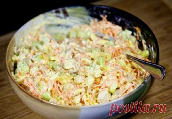 Очень вкусный и простой салат с курицей и корейской морковью — пошаговый рецепт с фото