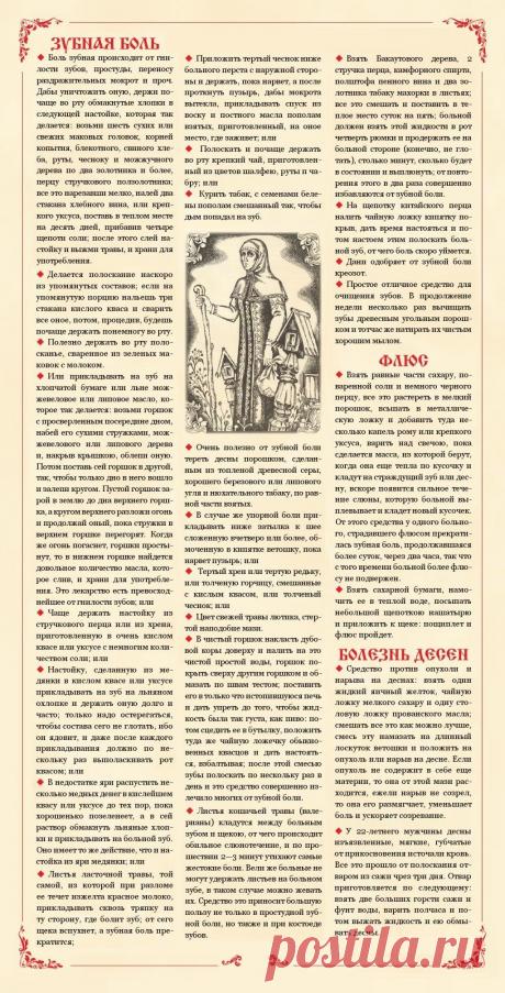 Народные средства от зубной боли, флюса и болезни десен