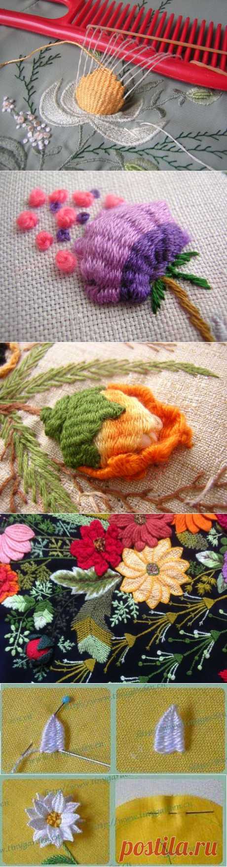 Вышивка... на расческе!