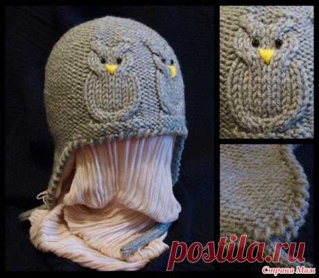 Шапка-ушанка &quot;Owls&quot; - Вязание - Страна Мам